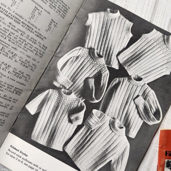 Vintage Lot of Crochet Knit Pattern Books Sweaters Baby Clothing Adult Clothing - Picture 10 of 11